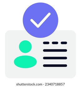 Identity Verification Icon illustration, for uiux web, app, infographic, etc