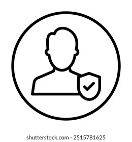 Identity Verification icon line vector illustration