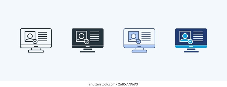 Identity Verification Multiple Style Icon Collection