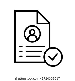 Icono de esquema de verificación de identidad Ilustración vectorial