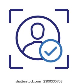 Identity verification, User authentication, Access Management, Role-based access control, User permissions, and Authorization protocols. Vector line icon with editable stroke.