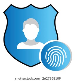 Identity Verification Vector Icon Representing Secure Access And User Authentication Process
