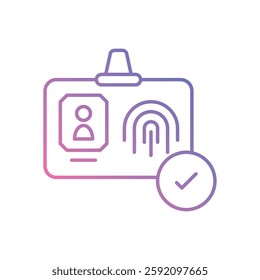 Identity verification vector icon for secure digital access.