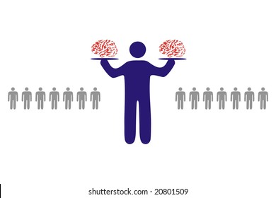 ideogram of character representing head hunter agency services