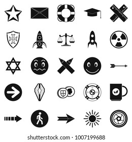 Ideograph icons set. Simple set of 25 ideograph vector icons for web isolated on white background