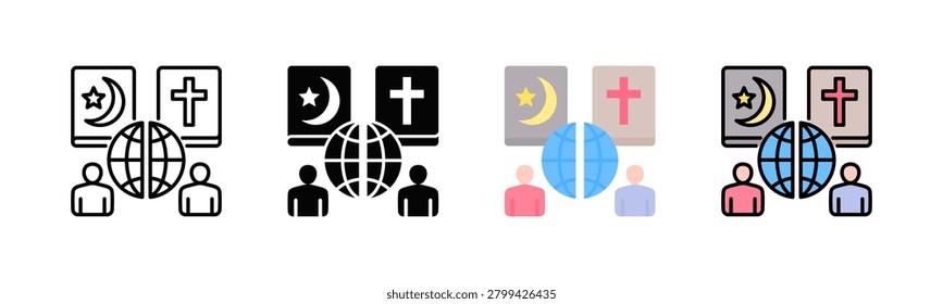 Ideological Clash Icon Pack In Multiple Styles