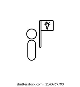 ideological officer icon. Element of communication icon for mobile concept and web apps. Thin line ideological officer icon can be used for web and mobile