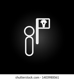 ideological officer neon icon. Elements of conferencing set. Simple icon for websites, web design, mobile app, info graphics