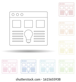 Ideological site in multi color style icon. Simple thin line, outline vector of programming icons for ui and ux, website or mobile application