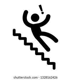 Ideology design of falling down pictogram.