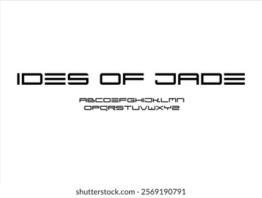 Ides of Jade font for logo and headline. Isolated vector typeset