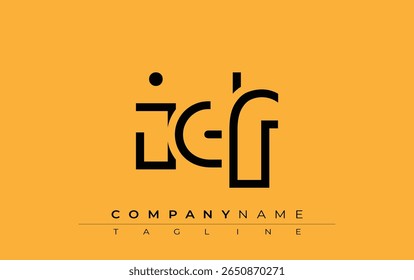 IDF abstract letter design. Modern Business Logo Design With Abstract Typography and Contemporary Style
