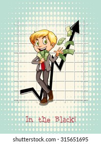 Idiom in the black illustration