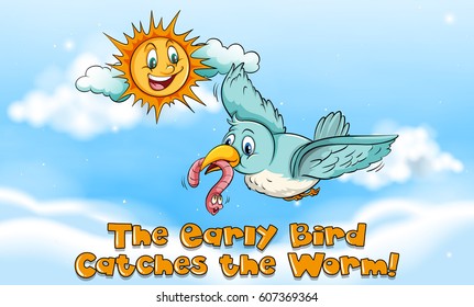 The Early Bird Catches The Worm Images Stock Photos Vectors Shutterstock