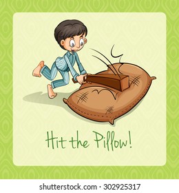 Idiom sacó la ilustración de la almohada