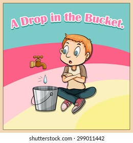 Idiom saying a drop in the bucket