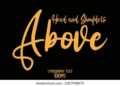 Idioma diciendo en el texto elegante cabeza de tipografía y hombros arriba