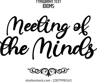 Idioma diciendo en elegante reunión de tipografía de texto de mentes