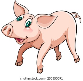 An idiom showing a flying pig on a white background