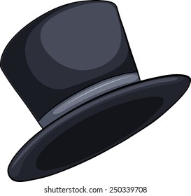 An idiom showing a hat on a white background