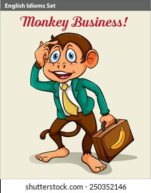 An Idiom Showing A Monkey Business