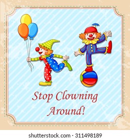 Idiom-Clown-Clown um Illustration