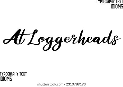 Signo de texto de tipografía idiomática en cabezas de registro