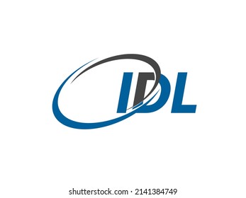 IDL letter creative modern elegant swoosh logo design