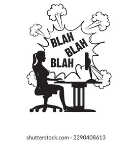 Idle chatter and gossip using a computer - Blah Blah Blah