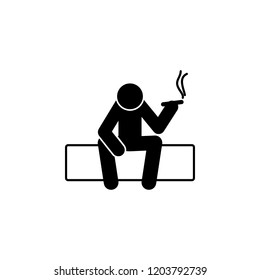idle, laggard icon. Element of man negative character icon for mobile concept and web apps. Detailed idle, laggard icon can be used for web and mobile