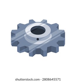 idler sprocket simple flat icon illustration