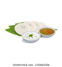 Idli Sambar vector illustration
