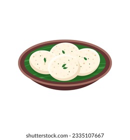 Idli, pastel de arroz salado, originario del sur de India, popular como alimento para el desayuno en el sur de India y Sri Lanka.