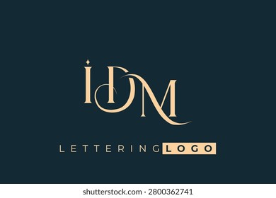 IDM Elegant Monogram Logo Design With Decorative Lettering. Elegant Monogram Logo Design with Decorative Elements and Typography