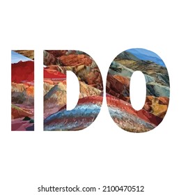 Ido bunter Typografie Vektorgrafik T-Shirt-Design