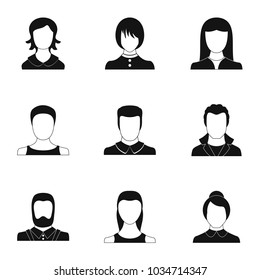 Idol icons set. Simple set of 9 idol vector icons for web isolated on white background