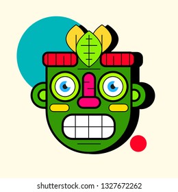 Idol Mask. Simple Illustration Of Mask Vector Icon For Web Design Isolated On White Background