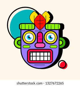 Idol Mask. Simple Illustration Of Mask Vector Icon For Web Design Isolated On White Background