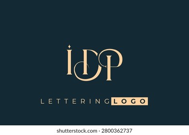 IDP Elegant Monogram Logo Design With Decorative Lettering. Elegant Monogram Logo Design with Decorative Elements and Typography
