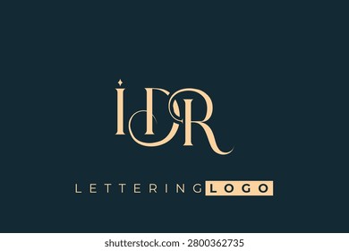 IDR Elegant Monogram Logo Design With Decorative Lettering. Elegant Monogram Logo Design with Decorative Elements and Typography