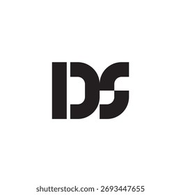 IDS DS MS abstract letter logo design. This logo is designed by three abstract letters.