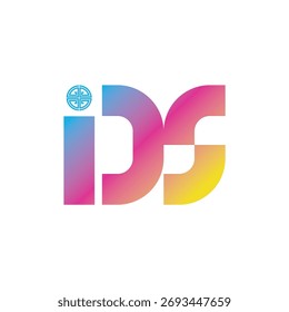 IDS DS MS abstract letter logo design. This logo is designed by three abstract letters.