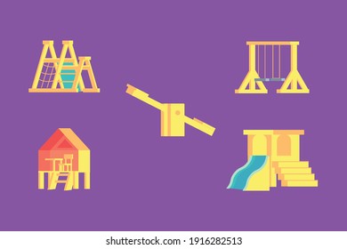 IDS PLAY GROUD FLAT BUNDLE ILLUSTRATION VECTOR