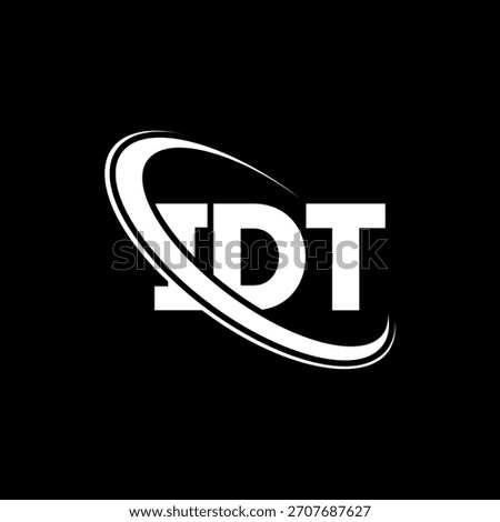 IDT logo. IDT letter. IDT letter logo design. Initials IDT logo linked with circle and uppercase monogram logo. IDT-typography for technology, business and real estate brand.
