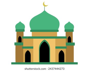 Fondo de Idul Fitri con la mezquita islámica