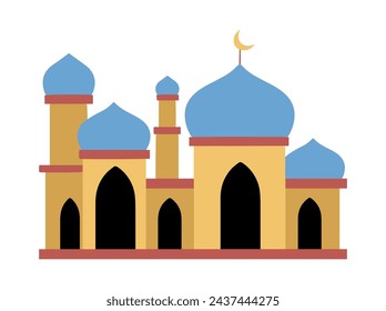 Idul Fitri Background with Islamic Mosque