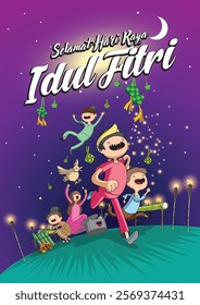 an Idul Fitri vector Poster