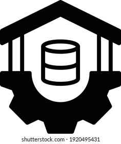  Símbolo de servicios de datos IDX MLS sobre fondo blanco, concepto de administración de propiedades, diseño de icono de glifo de reparación del hogar,