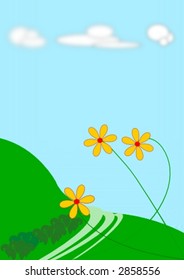 idyllic hillside natural scenic