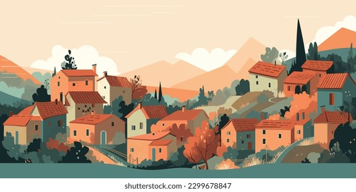 Idyllic Landscapes  Vector Illustrations for Versatile Design Projects